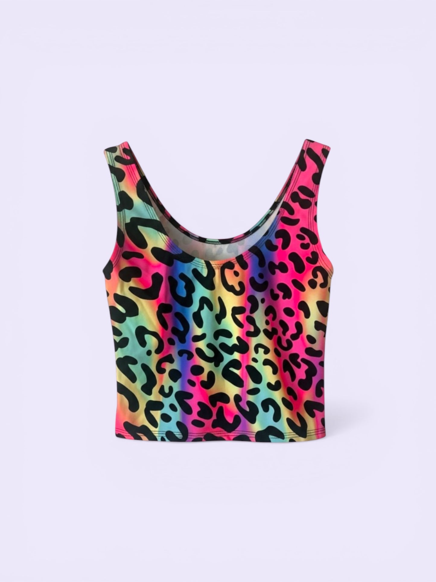 Neon Leopard Crop Top