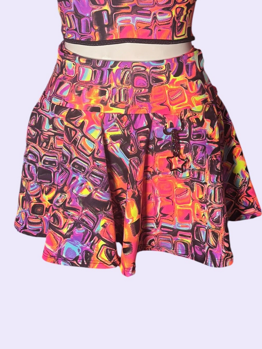 Disco Drip Star Cham Skirt