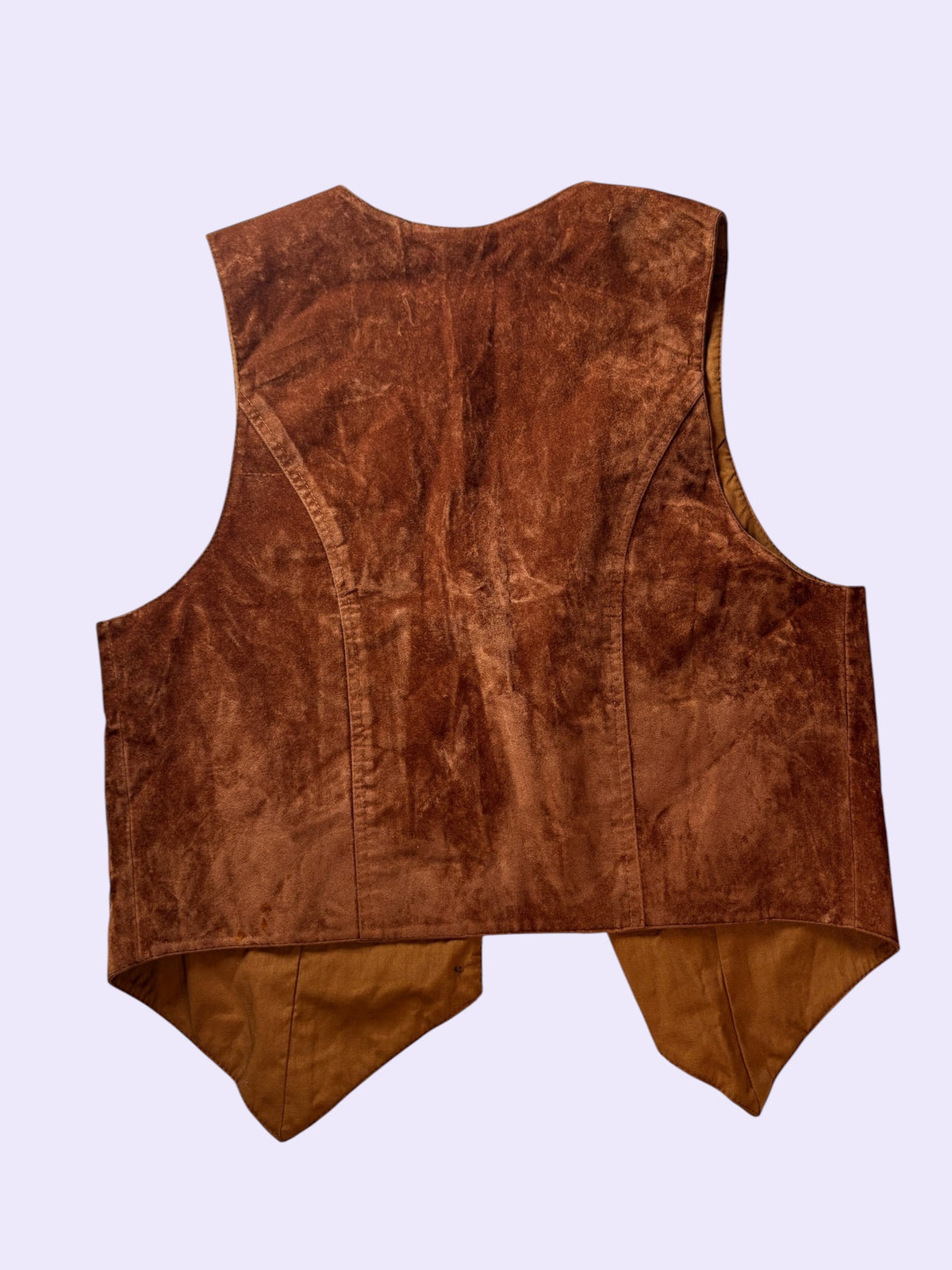 Leather suede vest