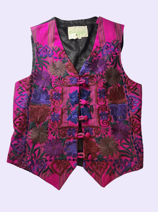 Purple Embroidered Vest