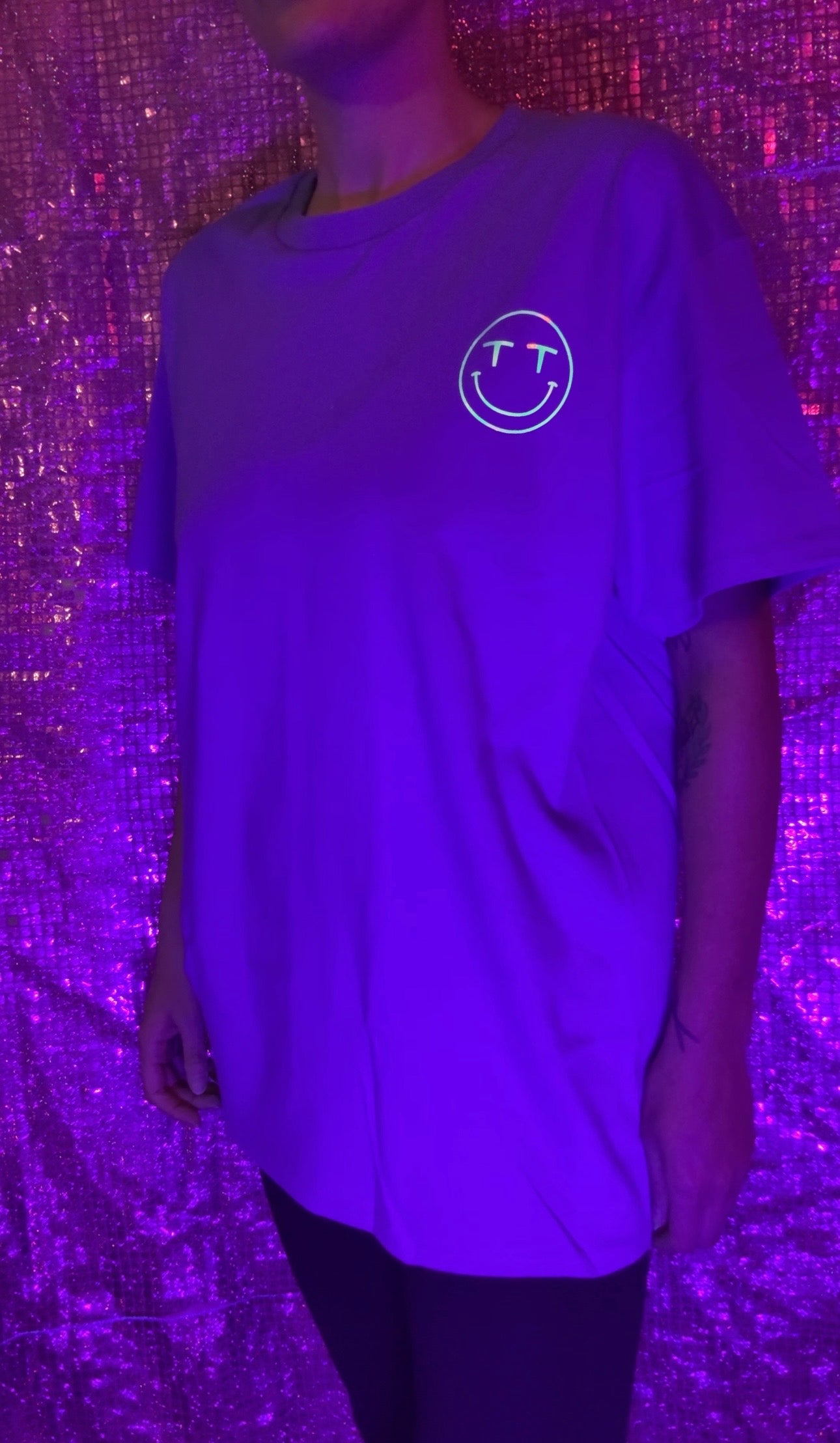 What A Time To Be A Vibe Holographic Glow Tee