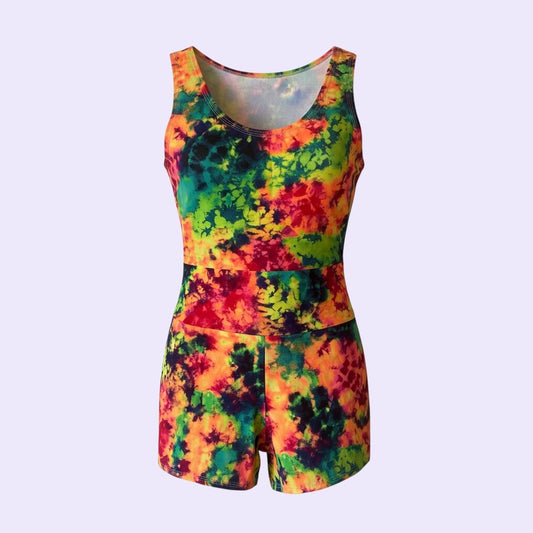 Tie Dye UV Reactive Play Suit